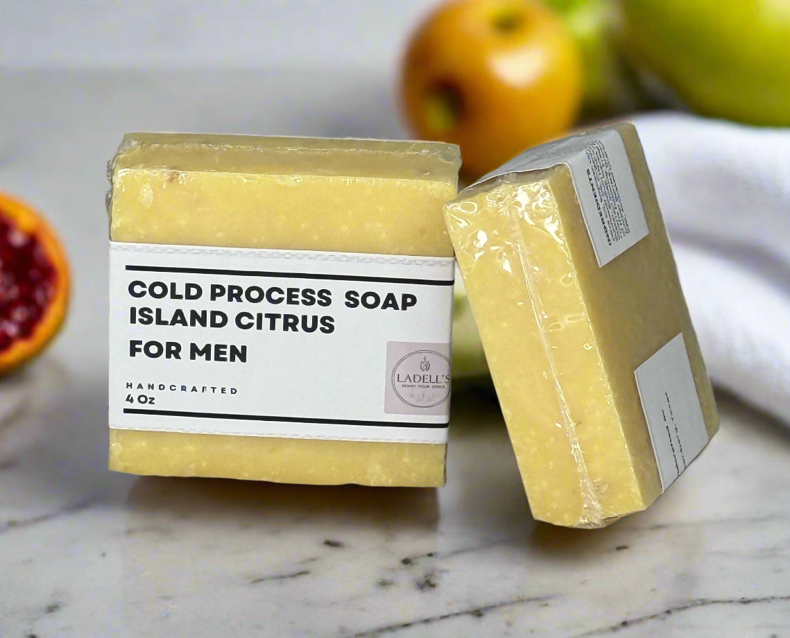 Artisan made Cold Process Soap Bar "Island Citrus For Men"
