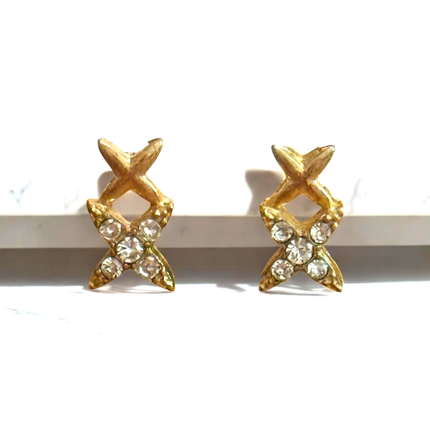 X Design Stud Earrings
