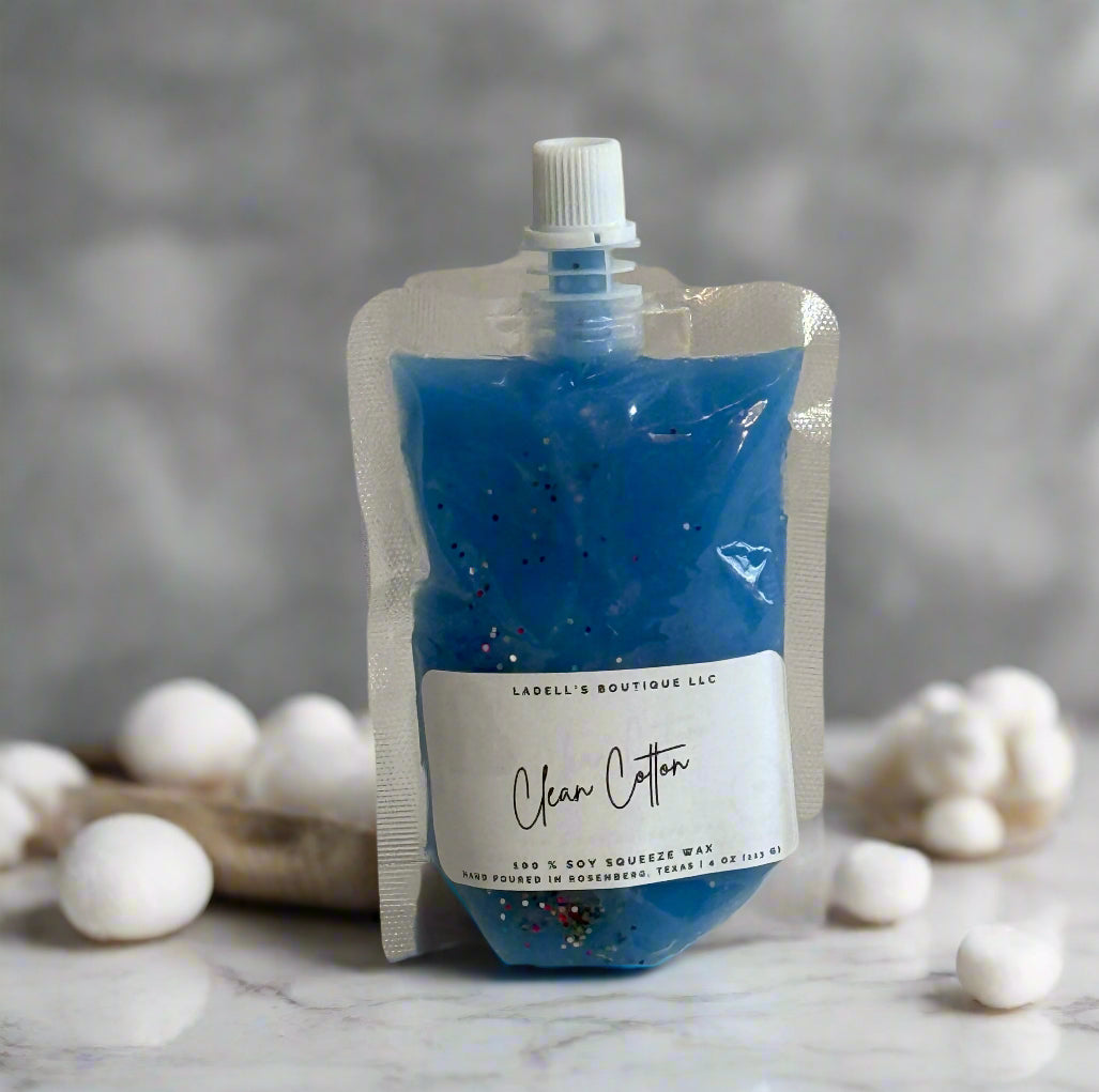 Hand Made | Four Ounce | Max Scent Load | Squeeze Wax Melt Pouch Long-Lasting Fragrance • Flame-Free • Mess-Free