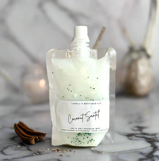 Hand Made | Four Ounce | Max Scent Load | Squeeze Wax Melt Pouch Long-Lasting Fragrance • Flame-Free • Mess-Free