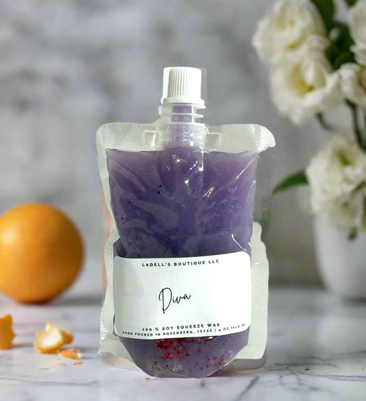 Hand Made | Four Ounce | Max Scent Load | Squeeze Wax Melt Pouch Long-Lasting Fragrance • Flame-Free • Mess-Free
