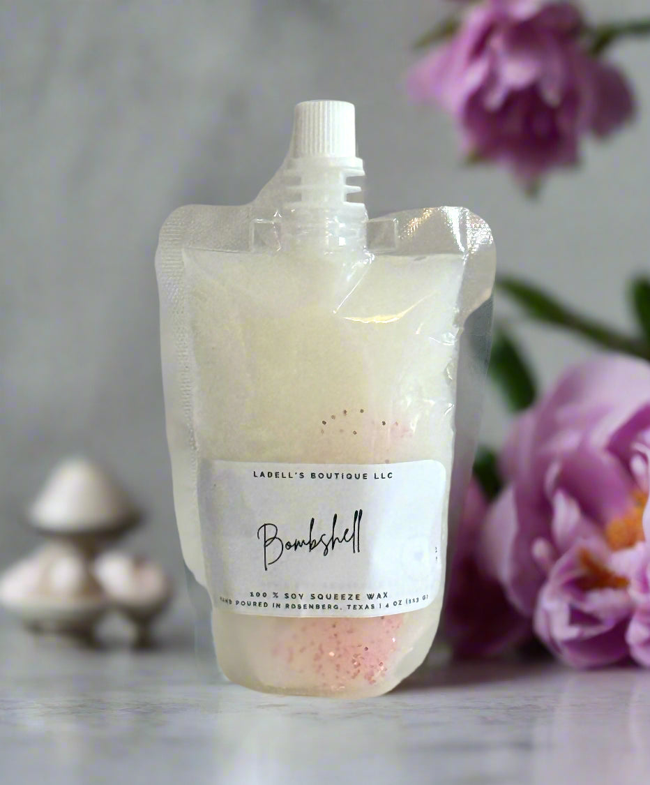Hand Made | Four Ounce | Max Scent Load | Squeeze Wax Melt Pouch Long-Lasting Fragrance • Flame-Free • Mess-Free