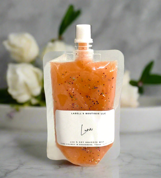 Hand made | Four Ounce | Max Scent Load | Squeeze Wax Melt Pouch Long-Lasting Fragrance • Flame-Free • Mess-Free